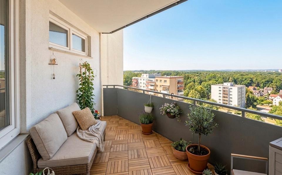 Thumbnail-Modernisierte 3-Zi-Wohnung mit 2 Balkonen & EBK in Hattersheim