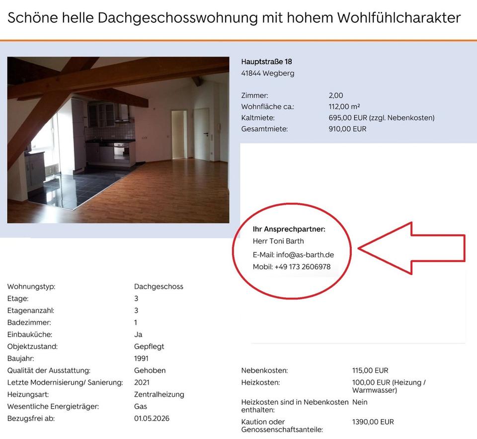Thumbnail-Dachgeschosswohnung mit hohem Wohlfühlcharakter im Stadtzentrum