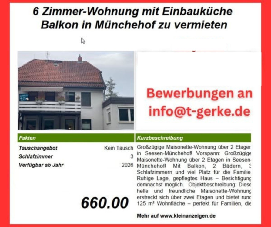 Thumbnail-Großzügige 6-Zimmer-Maisonette mit Balkon, Einbauküche & 2 Bädern