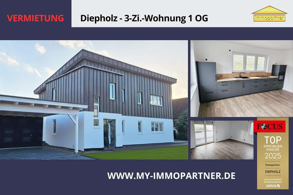 Thumbnail-Diepholz - 3 ZKB mit Balkon und Carport zu vermieten