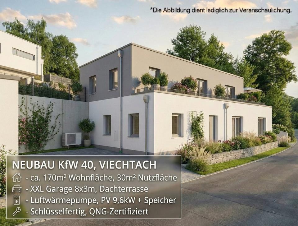 Thumbnail-Viechtach: KfW 40 Neubau – Dachterrasse, PV & XXL-Garage