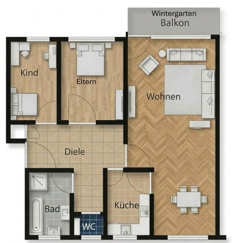 Thumbnail-3 12 Zimmer-Wohnung in Rödermark-Urberach zu vermieten