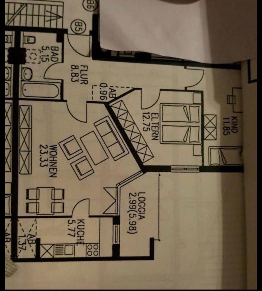 Thumbnail-3-ZKB Wohnung mit Balkon, Garagen- und Außenstellplatz Gersthofen