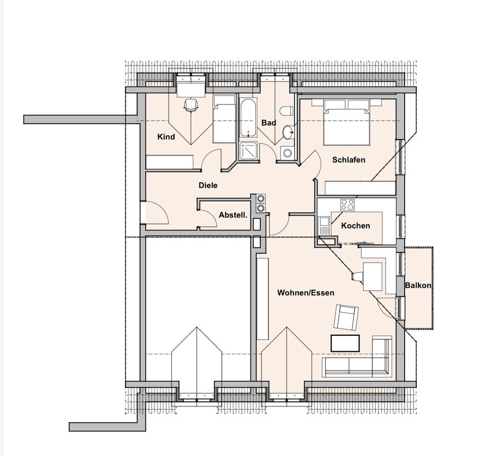 Thumbnail-helle 3-ZKB-Wohnung in Burglengenfeld