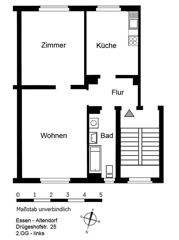 Thumbnail-2-Zimmer-Wohnung in Essen Altendorf