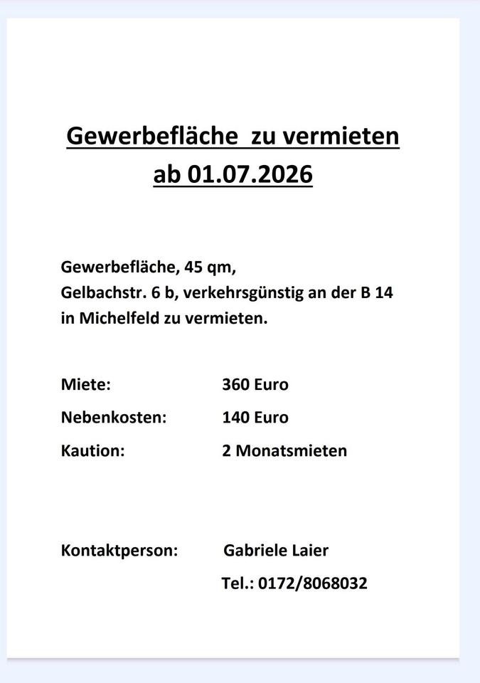 Thumbnail-Gewerberäume direkt an der B14 zu vermieten