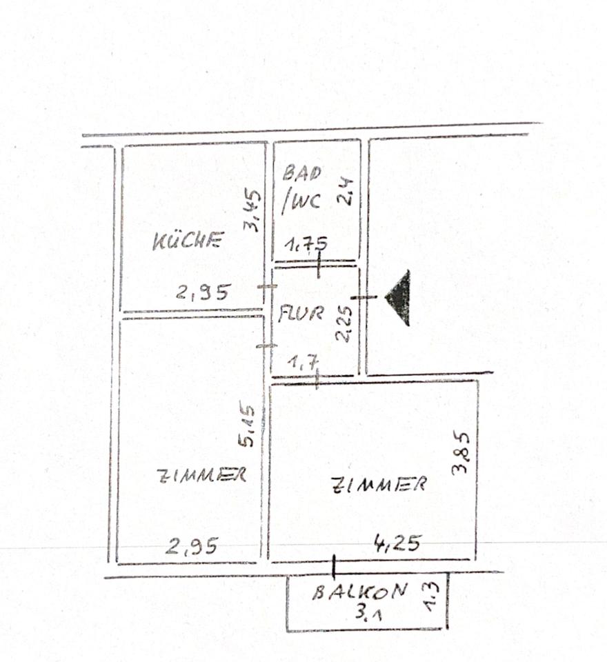 Thumbnail-Helle 2-Zimmer-Wohnung mit Balkon in Lübeck-St. Gertrud