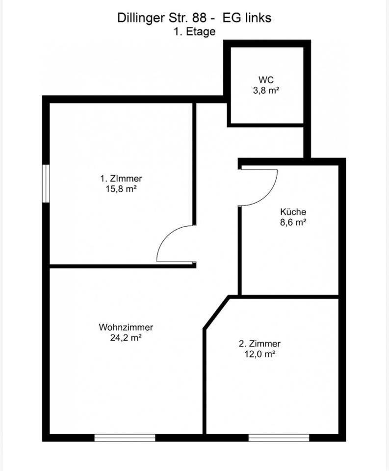 Thumbnail-3 ZKB Wohnung 64qm in Diefflen ab 01.06.2026