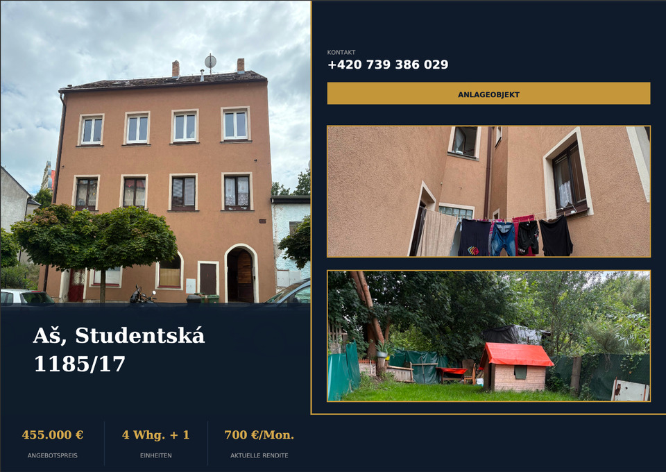 Thumbnail-Mehrfamilienhaus mit 4 Wohnungen + Gewerberaum in Asch nahe Bayer