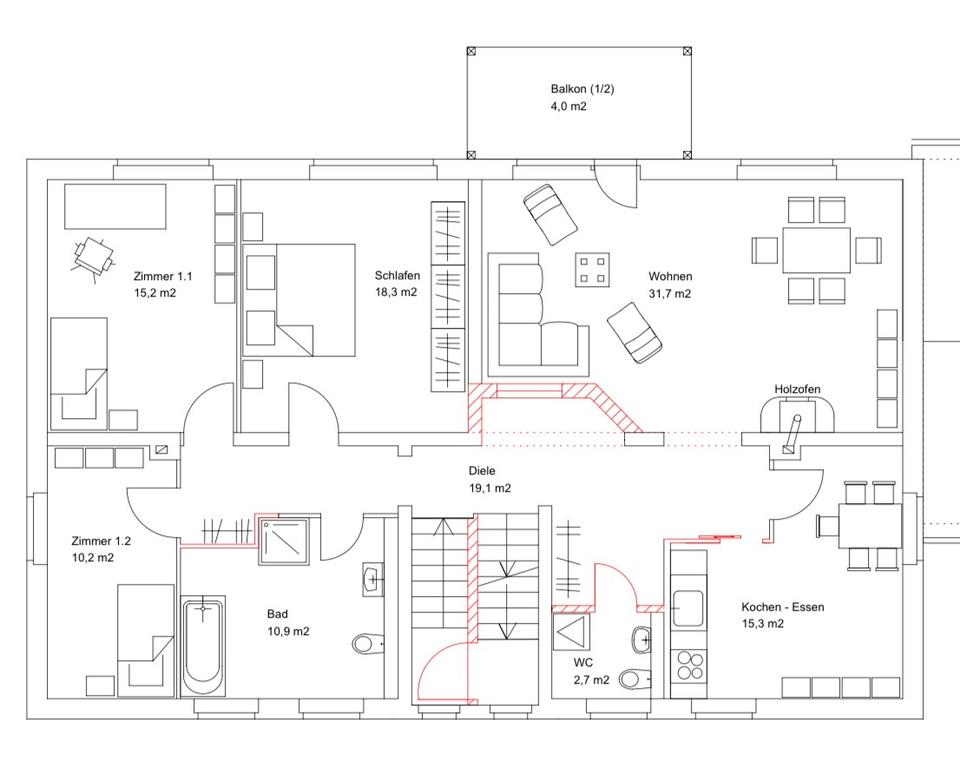 Thumbnail-Großzügige 6-Zimmer Wohnung in DornburgSaale