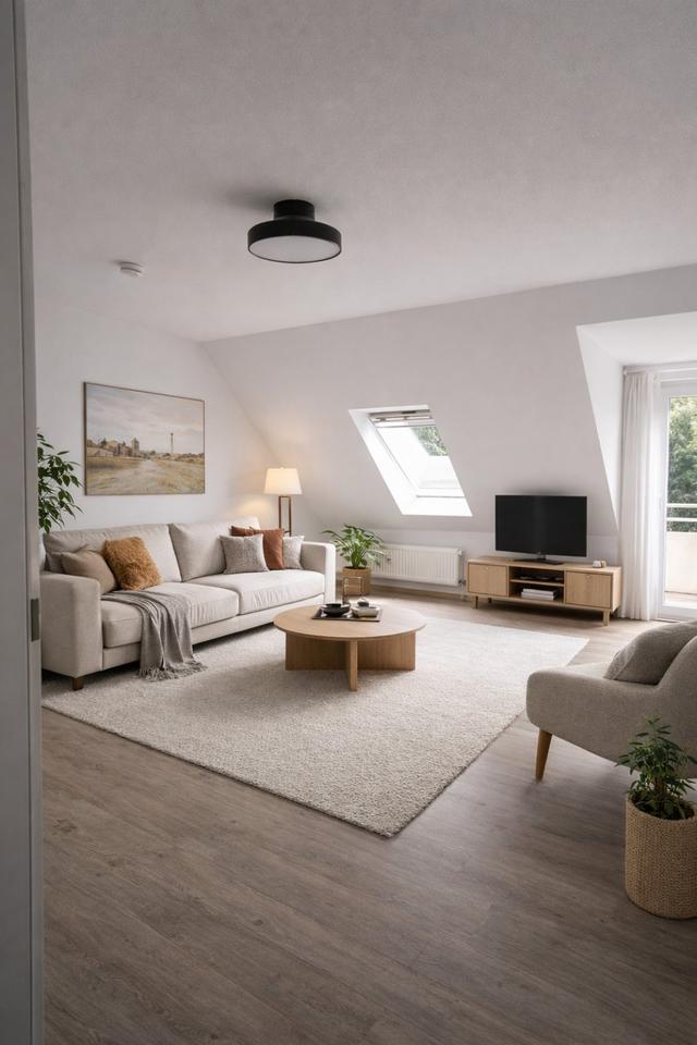 Thumbnail-3-Zimmer Wohnung 65m² Dachgeschoß mit Balkon Wohnküche Duschbad in Kiel Wellingdorf Nähe FH