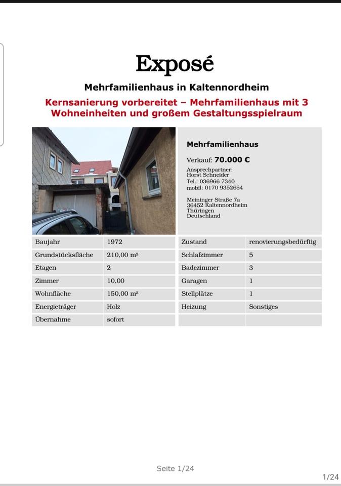 Thumbnail-Kernsanierung vorbereitet - Mehrfamilienhaus mit 3 Wohneinheiten