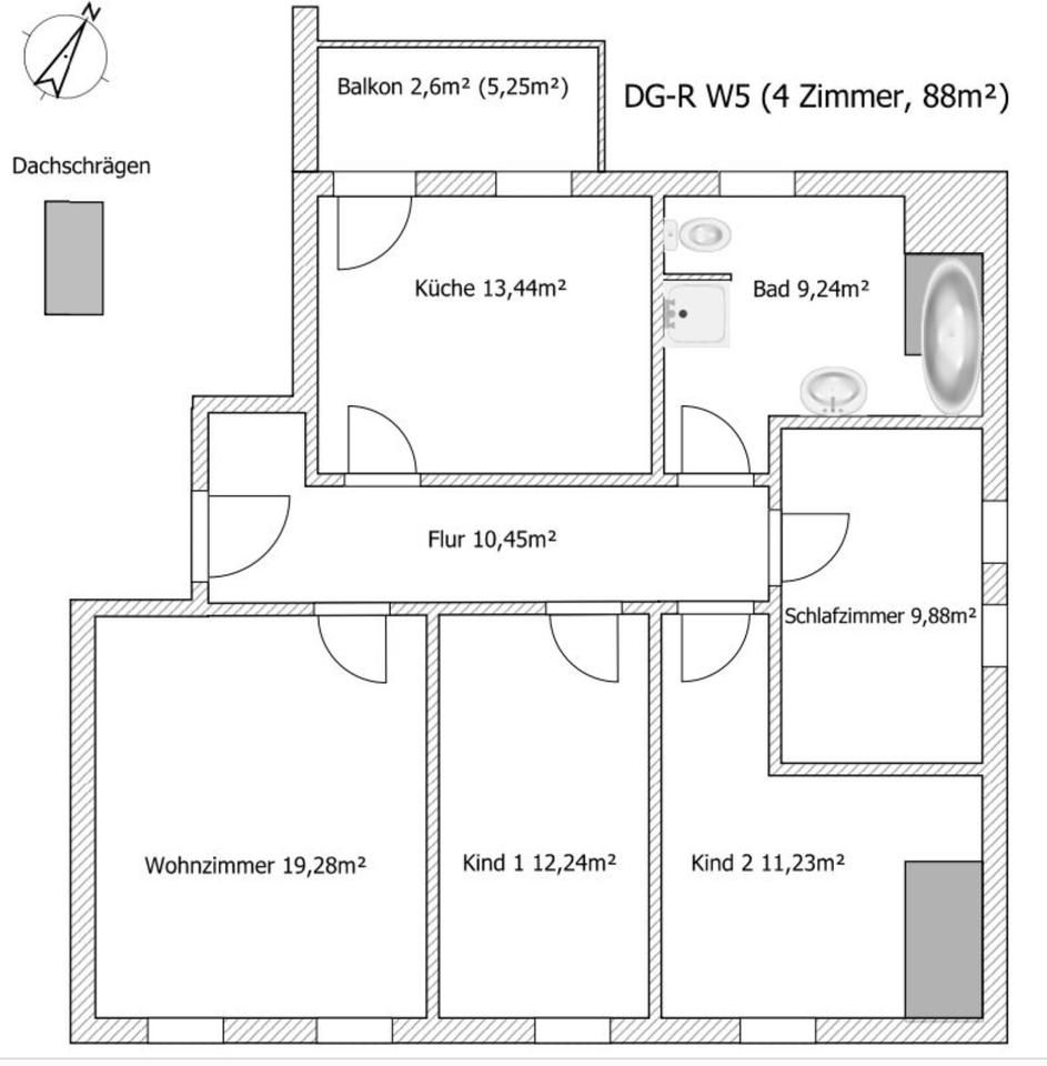 Thumbnail-Herrliche 4-Raum Wohnung mit Balkon in Schleiz