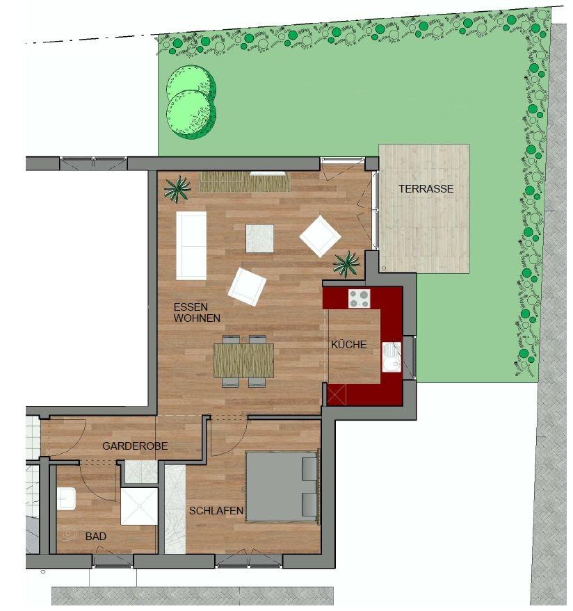 Thumbnail-BEFRISTET - idyllisches wohnen mit eigenem Garten und direkter Waldrand Nähe! LED - EBK 2x KFZ Park.