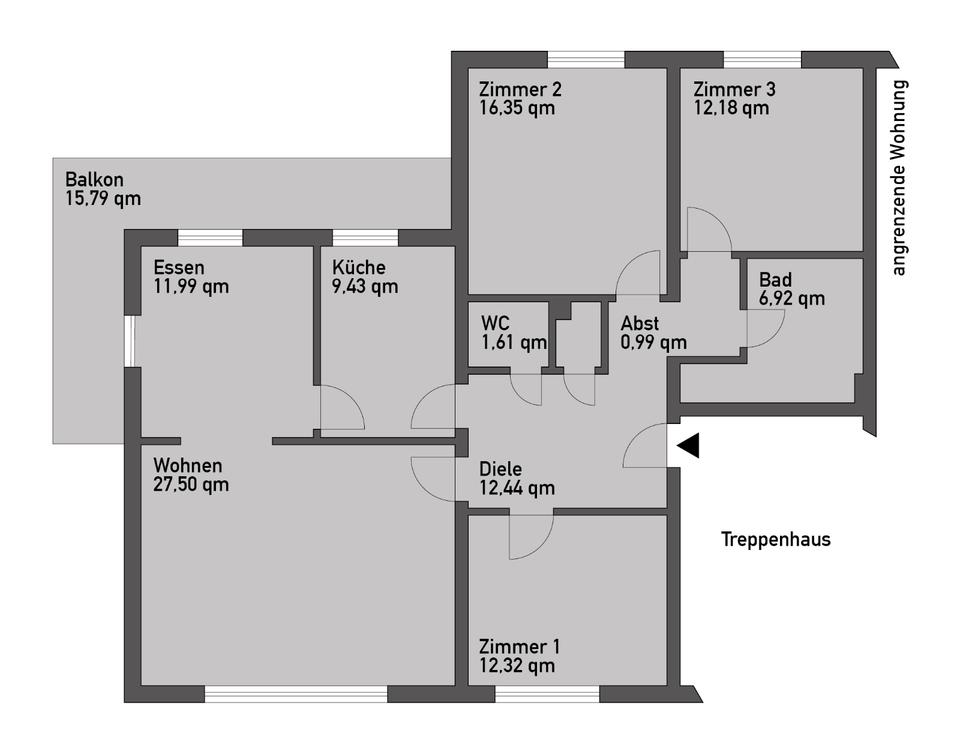 Thumbnail-Gepflegte 5-Zimmer-Erdgeschosswohung mit Balkon und EBK