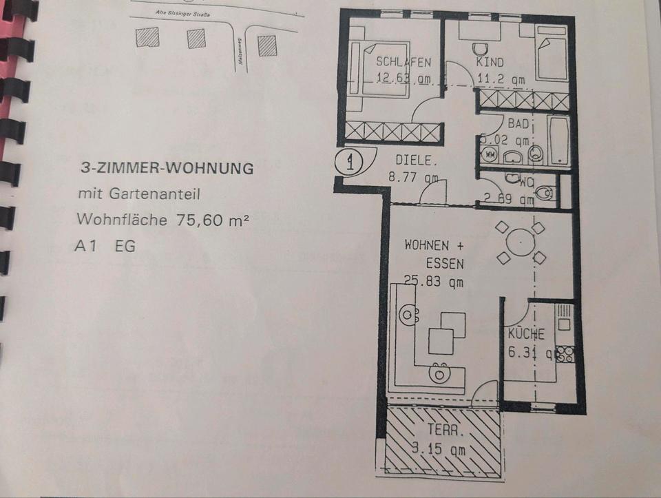 Thumbnail-3 Zimmer Erdgeschosswohnung mit eigene Gartenteil