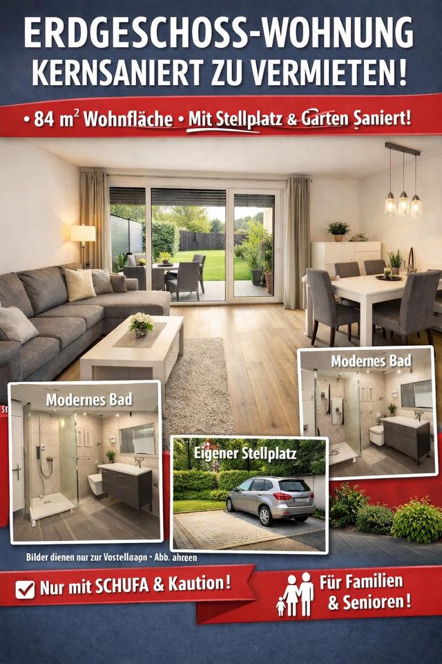 Thumbnail-Kernsanierte 84 m² Erdgeschosswohnung zentraler Lage von Kamen