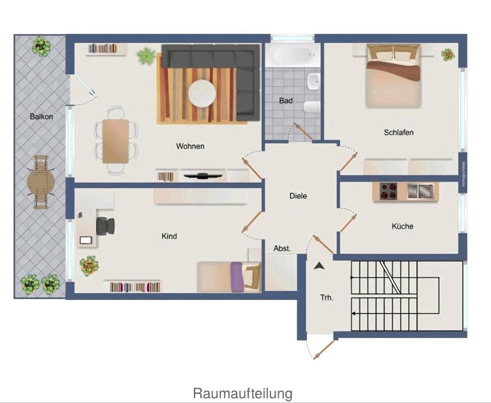 Thumbnail-Sindorf 3 Zimmer Wohnung mit 86m²