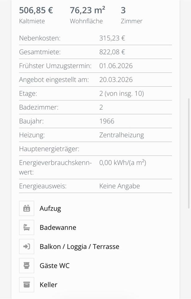 Thumbnail-3 Zimmer Wohnung gegen größer IN RUDOW