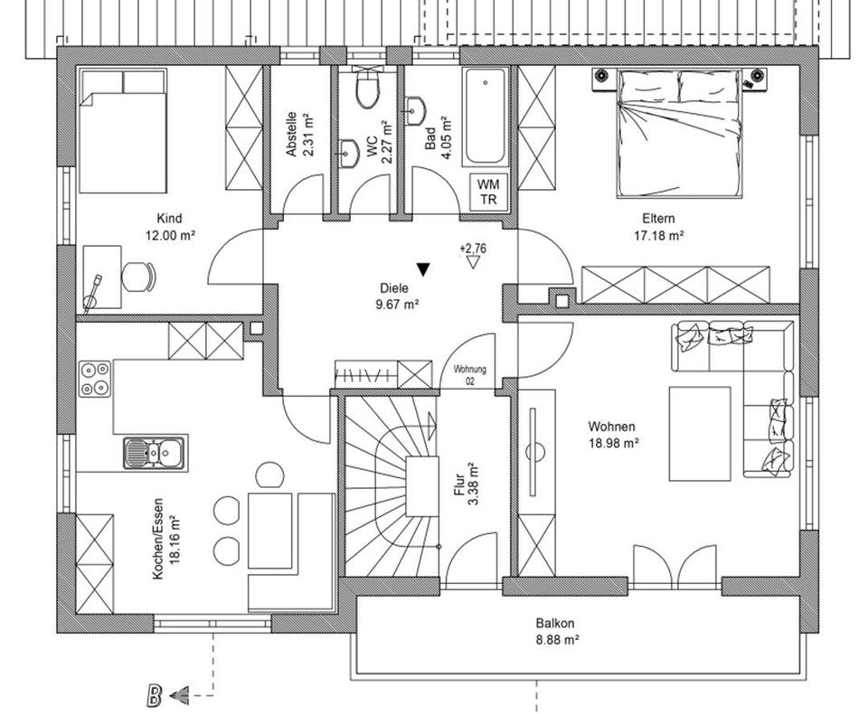 Thumbnail-3 Zimmer Wohnung in Peiting, kernsaniert