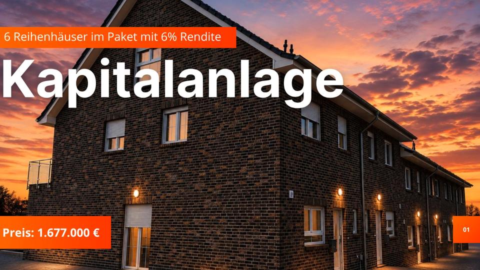 Thumbnail-Kapitalanlage: 6 moderne Reihenhäuser bei Bremen – voll vermietet