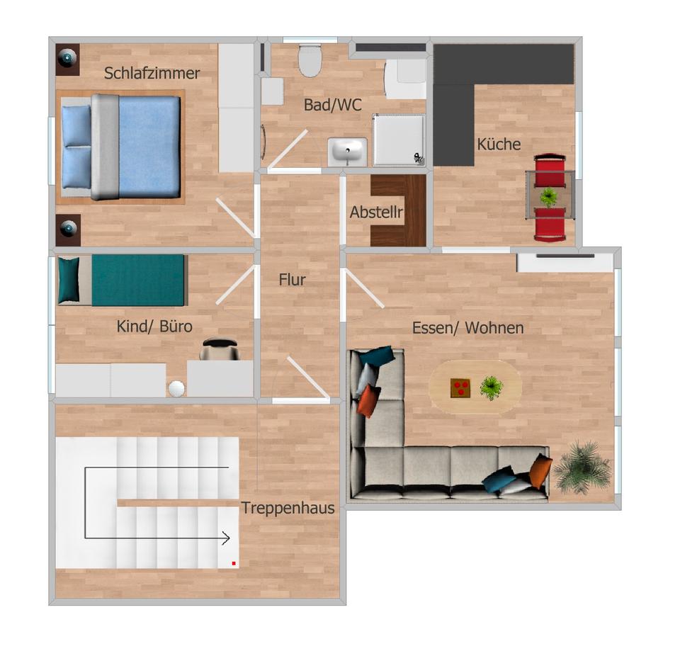 Thumbnail-Sanierte Wohnung - 3 Zi. - 53 qm - Heisfelde (Leer) - 3. OG