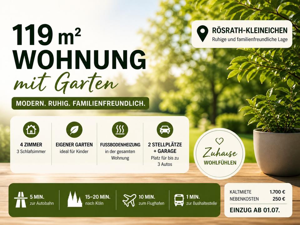 Thumbnail-119m² Wohnung mit Garten & 3 SZ | Rösrath