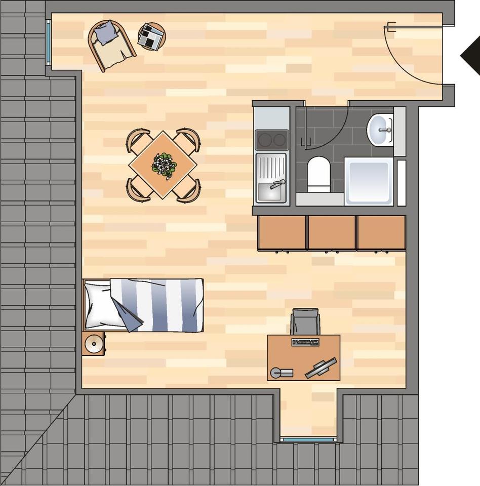 Thumbnail-Demnächst frei! 1-Zimmer-Wohnung in Landau in der Pfalz