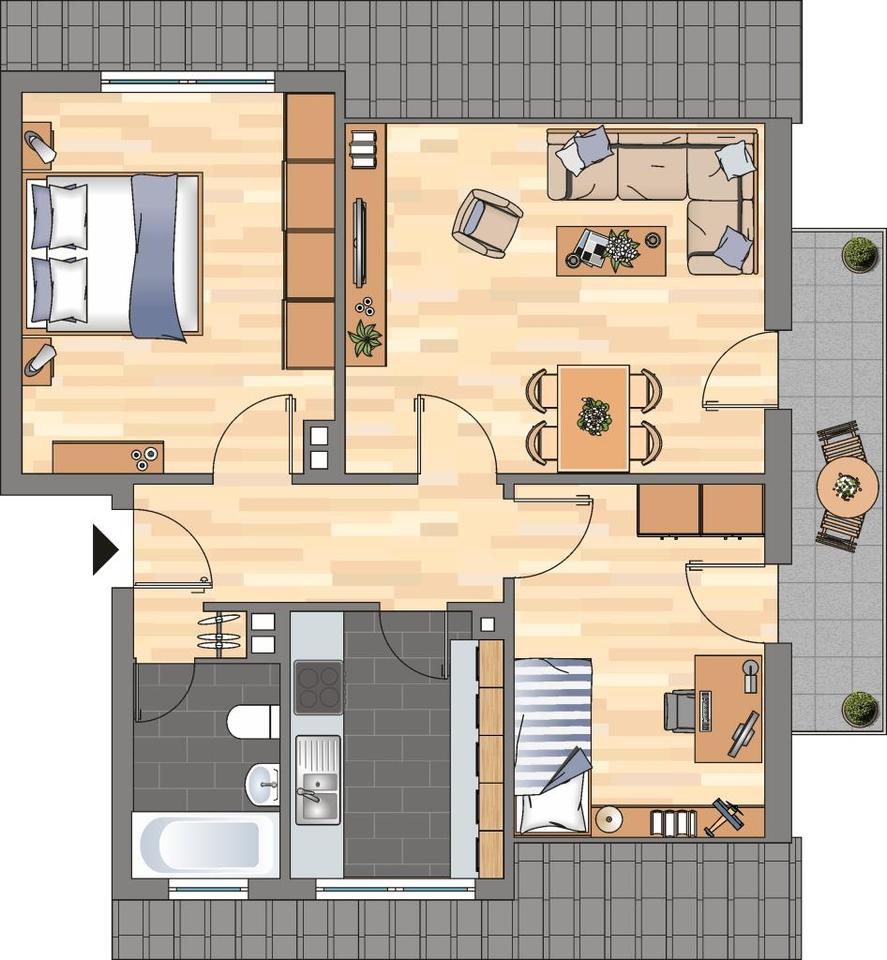 Thumbnail-3-Zimmer-Wohnung in Weisenheim am Sand