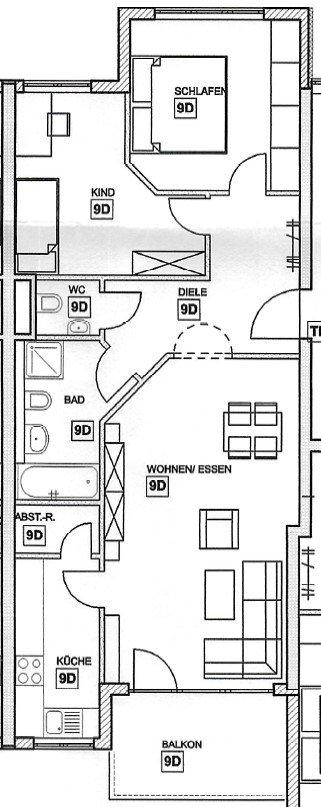 Thumbnail-Moderne 3-Zimmer-Wohnung mit Balkon + TG-Stellplatz ohne Prov.