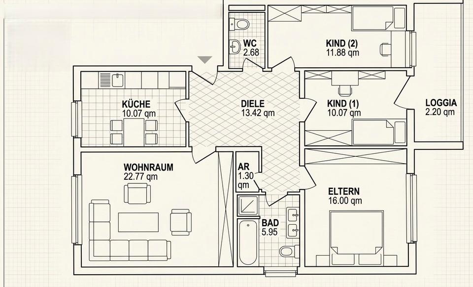 Thumbnail-4 Zimmer Wohnung Paderborn Wewer