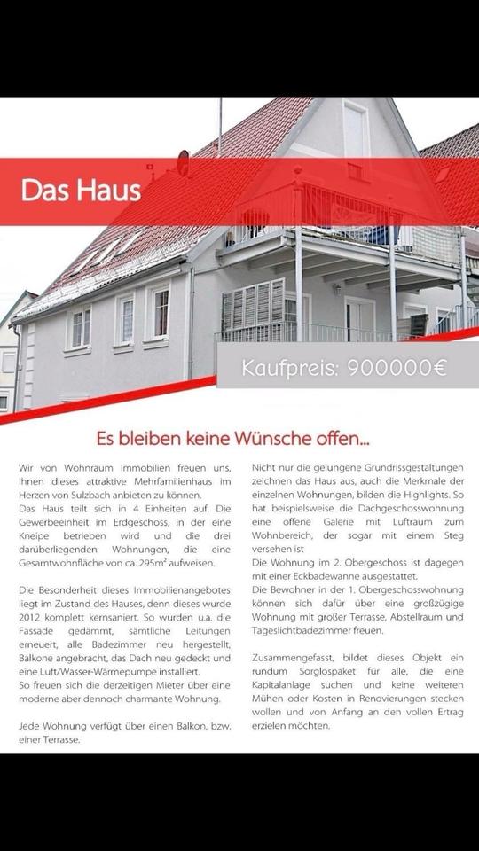 Thumbnail-Schönes Haus mit 4 Einh. in Sulzbach an der Murr