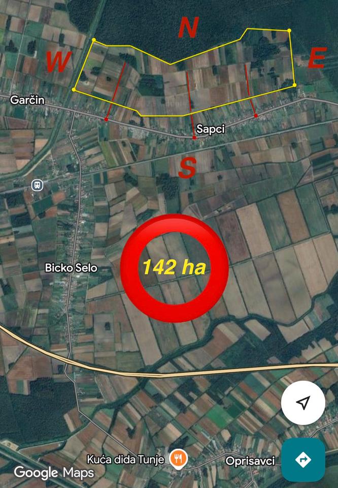 Thumbnail-Landwirtschaftliches (P3) GRUNDSTUCK ( 55.000 m2 5.5 ha ) HR *