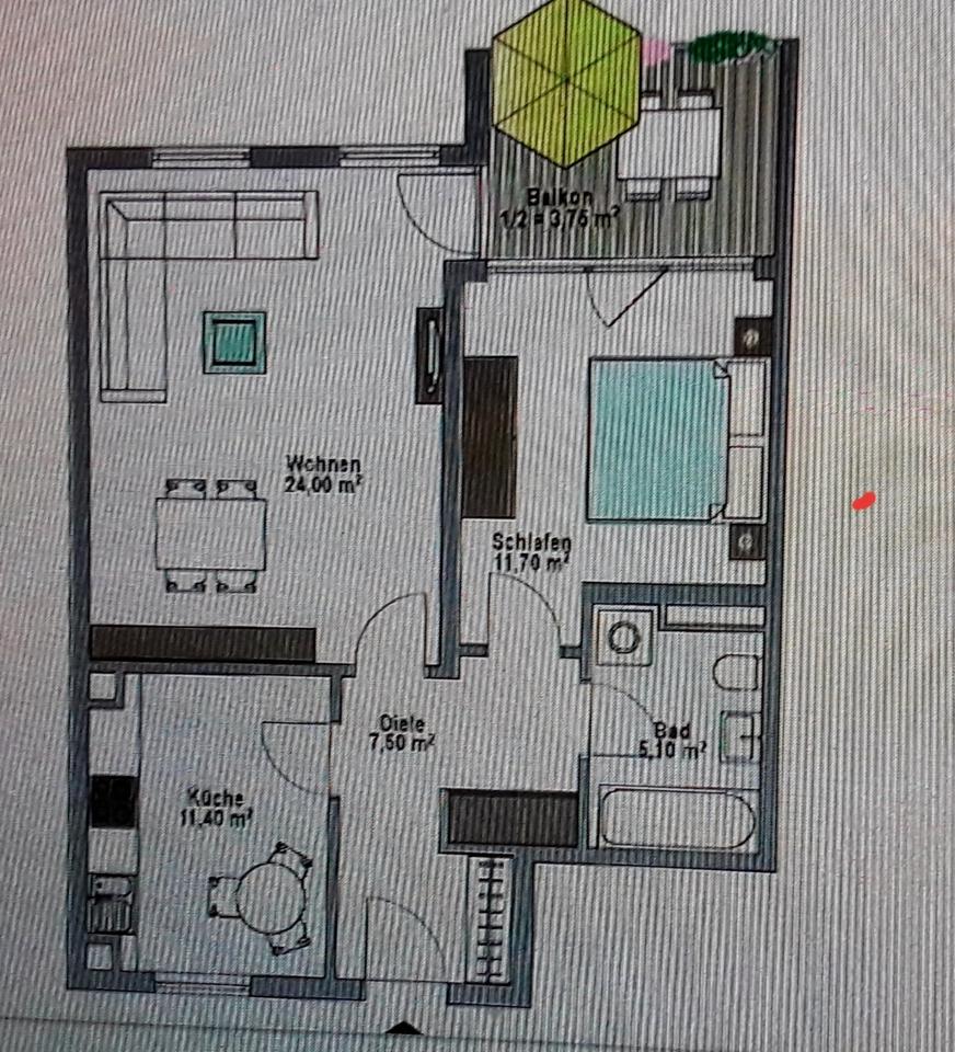 Thumbnail-Schöne 2 ZKB,Balkon zu vermieten