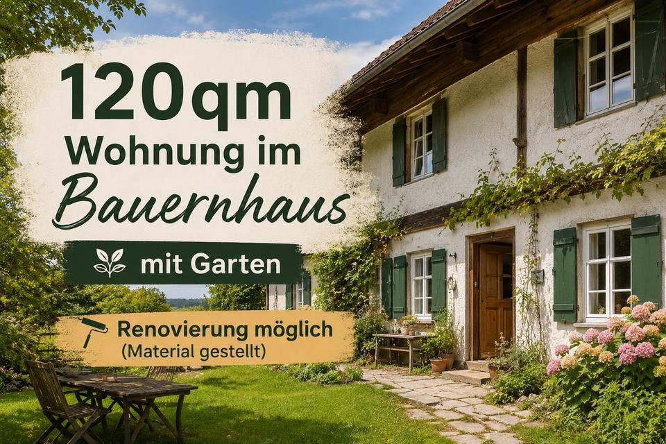 Thumbnail-120QM Wohnung im Bauernhaus mit Garten - Renovierung möglich