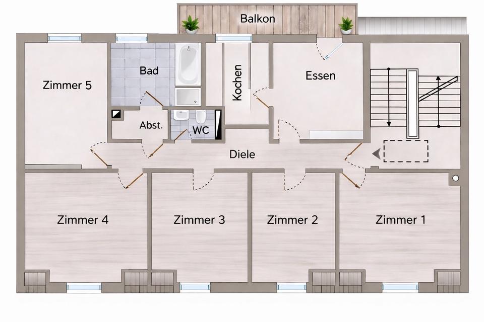 Thumbnail-Neue WG – 5 Zimmer in Top-Innenstadtlage mit Balkon & neuer Küche
