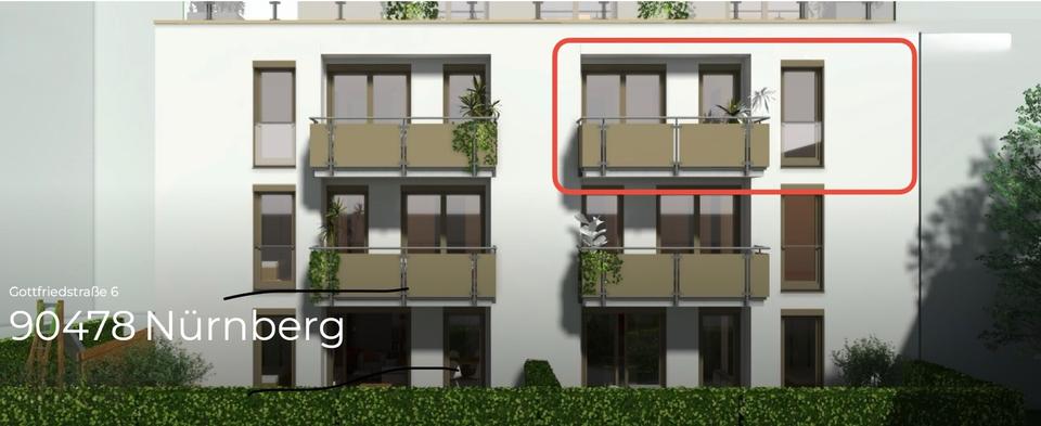 Thumbnail-Neubau: 2-Zimmer-Wohnung * Balkon * TG-Stellplatz in Nürnberg