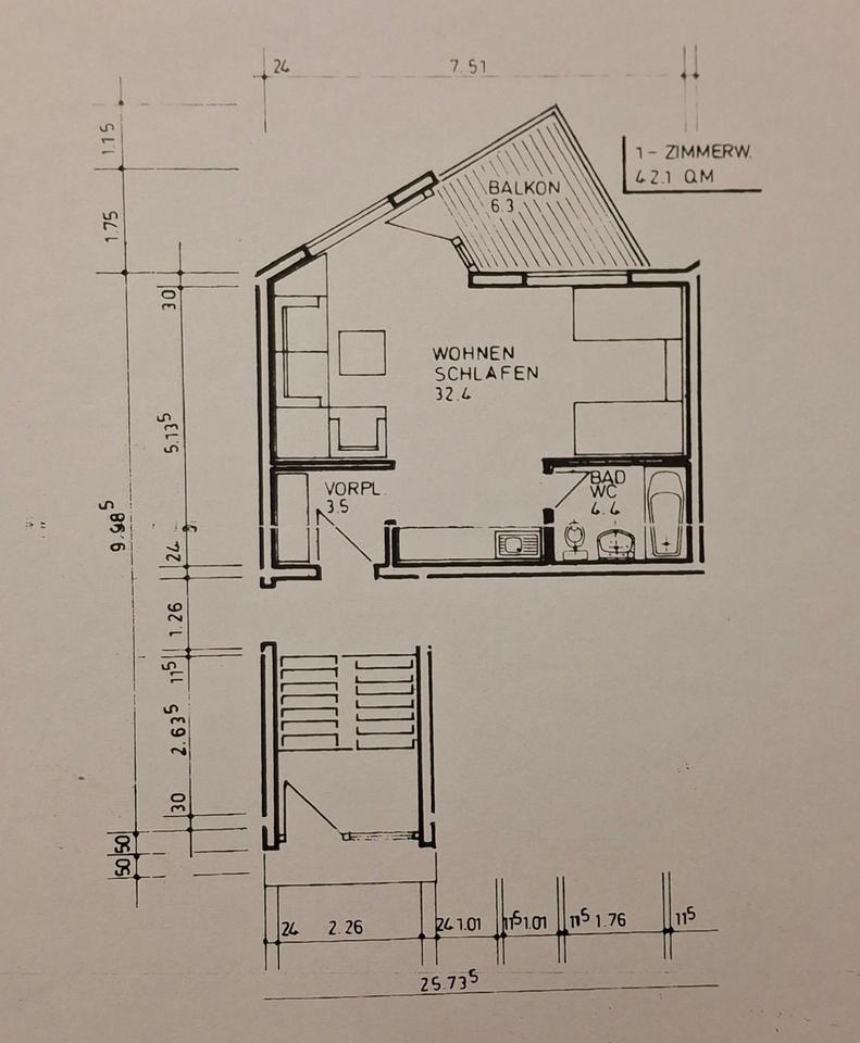 Thumbnail-1- 2-Zimmer-Wohnung in Markdorf mit Balkon
