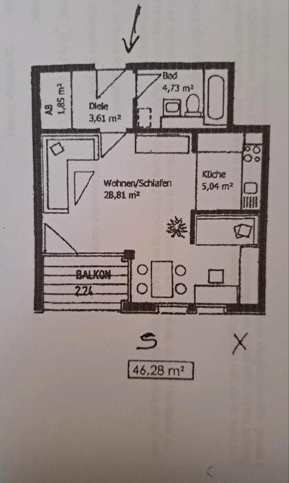 Thumbnail-1,5 Zimmer Wohnung in Altenerding