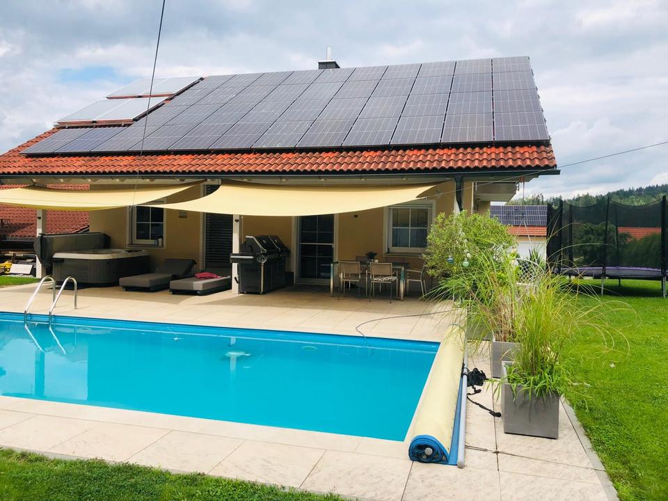 Thumbnail-Gepflegtes Einfamilienhaus mit ELW Pool Klima Gartenhaus PV Garag