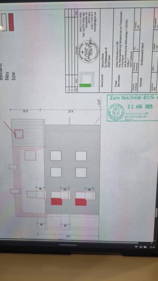 Thumbnail-3 Fam.Haus mit 3 WE +Keller Grst. 414qm ca 250qm WFLNFL