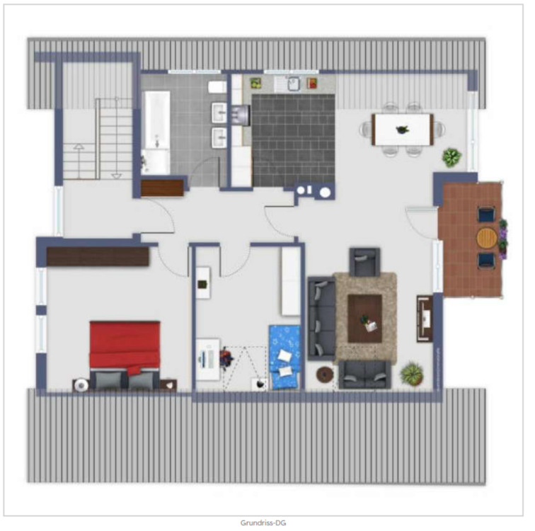 Thumbnail-Großzügige 85 m² DG Wohnung mit Balkon & EBK in ruhiger Lage