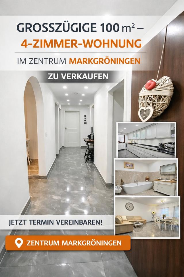 Thumbnail-Großzügige 4-Zimmer Erdgeschosswohnung im Zentrum Markgröningen