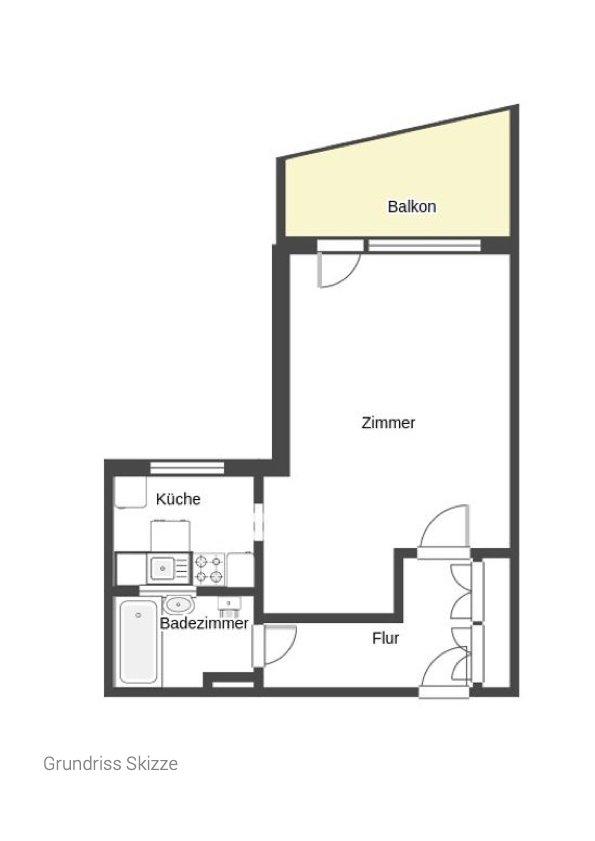 Thumbnail-Bezugsfreie sanierte 1-Zimmer-Wohnung mit Balkon in Berlin-Rein.