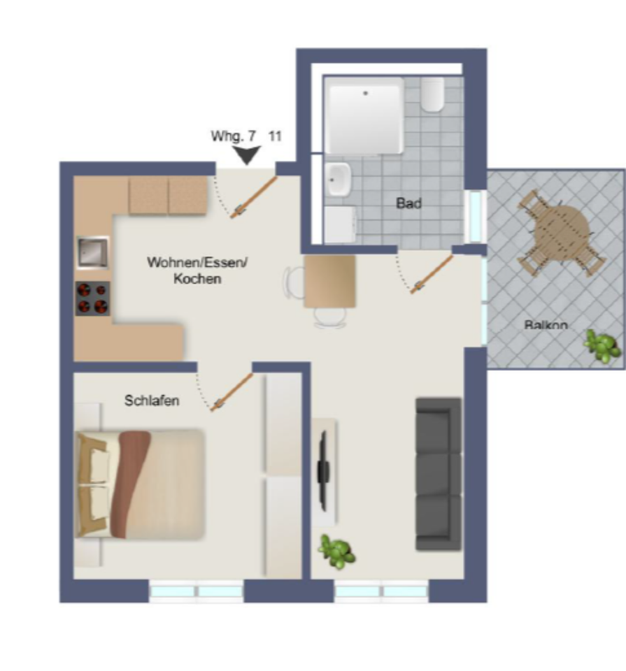 Thumbnail-Moderne 2 ZKB + Loggia