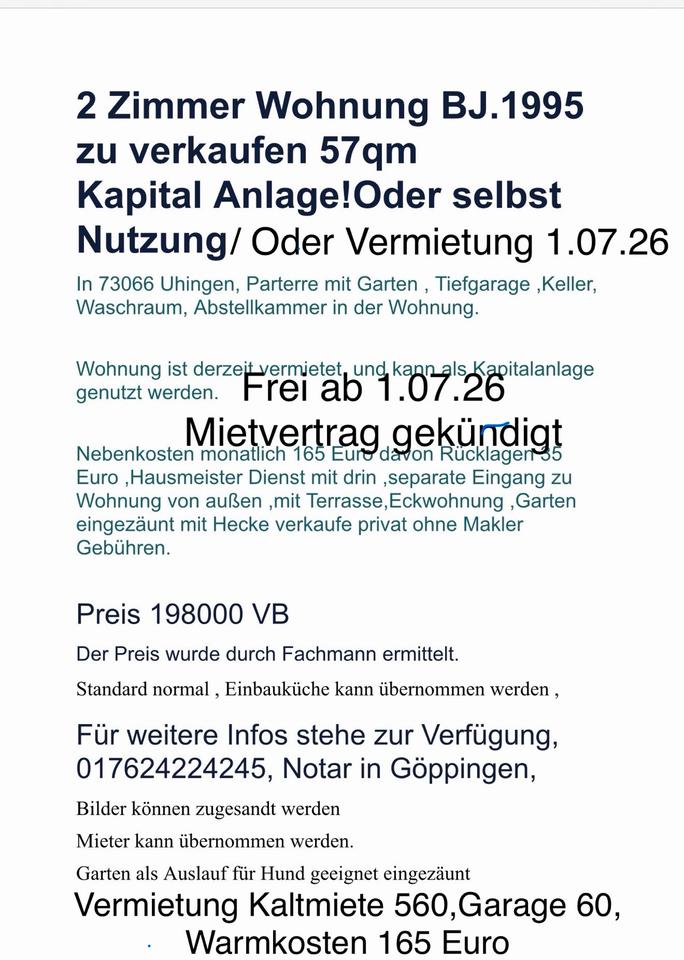 Thumbnail-2.5 Zimmer Wohnung Uhingen