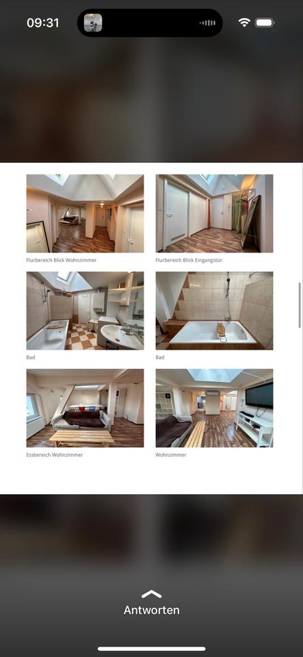 Thumbnail-90 qm 3 Zimmer Dachgeschoss Wohnung vollmöbiliert