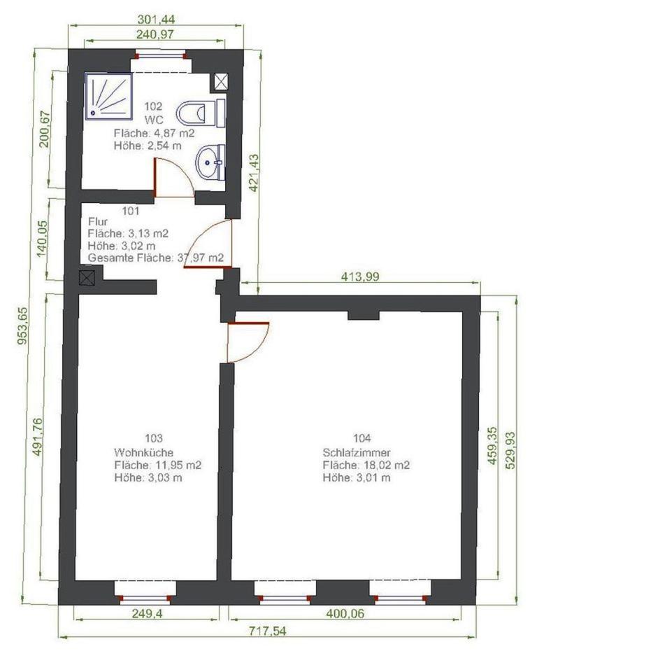 Thumbnail-2 Raum Wohnung in Große Deichstraße 25 Weißenfels ab sofort