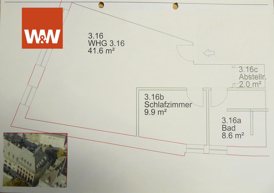 Thumbnail-2 Zi. Wohnung Nähe Uni Campus Unteres Schloß