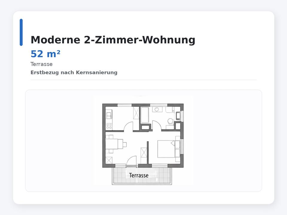 Thumbnail-2-Zimmer Wohnung mit Terrasse – Erstbezug – Bilfingen